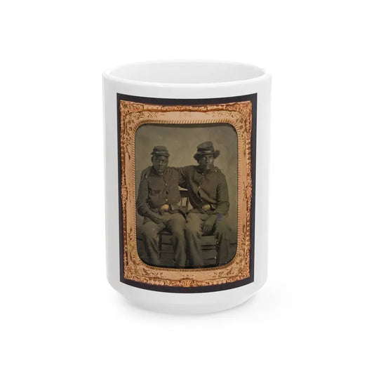 Two Brothers In Arms (U.S. Civil War) White Coffee Mug 15oz - Go Mug Yourself