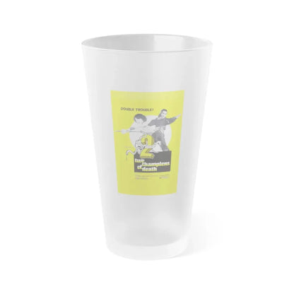 TWO CHAMPIONS OF DEATH 1980 Movie Poster - Frosted Pint Glass 16oz Default Title - Go Mug Yourself