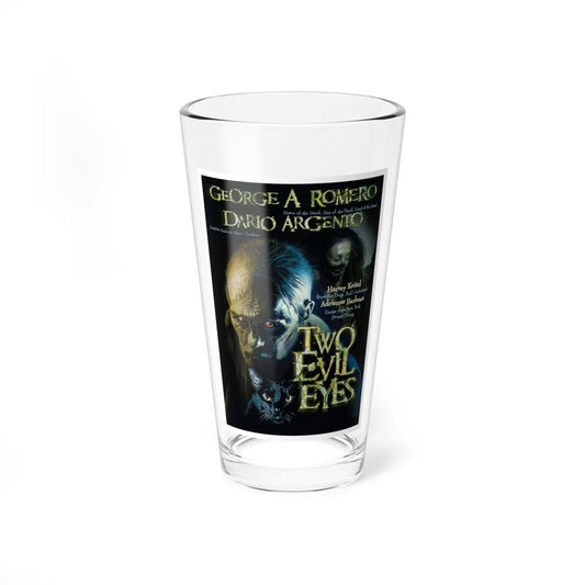 TWO EVIL EYES 1990 Movie Poster - Pint Glass 16oz-16oz-Go Mug Yourself