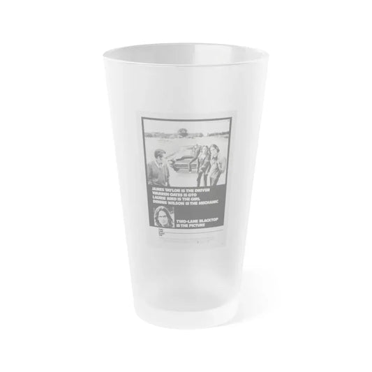TWO-LANE BLACKTOP 1971 Movie Poster - Frosted Pint Glass 16oz Default Title - Go Mug Yourself