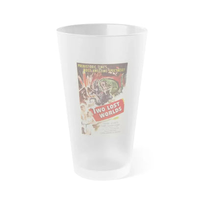 TWO LOST WORLDS 1951 Movie Poster - Frosted Pint Glass 16oz Default Title - Go Mug Yourself