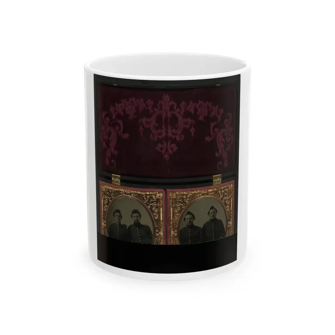 Two Pairs Of Unidentified Soldiers In Union Shell Jackets (U.S. Civil War) White Coffee Mug 11oz - Go Mug Yourself