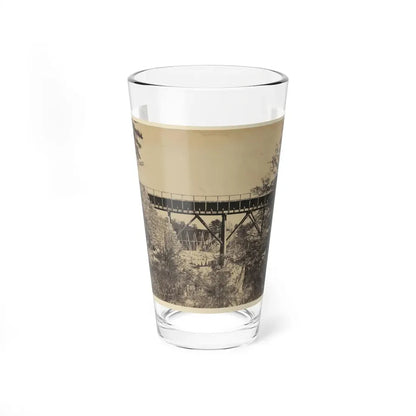 Two Trestle Bridges Over A Creek (U.S. Civil War) Pint Glass 16oz 16oz - Go Mug Yourself