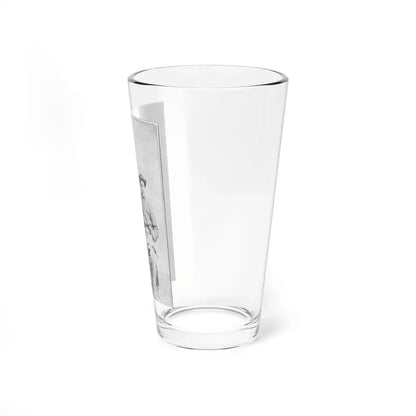 Two Unidentified Civil War Soldiers In Union Uniforms, Seated In A Photographer's Studio; One Is Holding A Saber (U.S. Civil War) Pint Glass 16oz - Go Mug Yourself