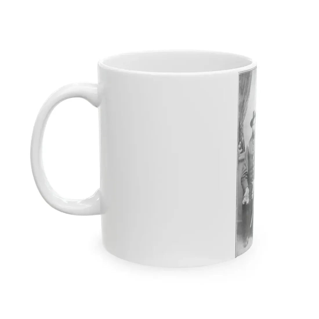 Two Unidentified Civil War Soldiers In Union Uniforms, Seated In A Photographer's Studio; One Is Holding A Saber (U.S. Civil War) White Coffee Mug - Go Mug Yourself