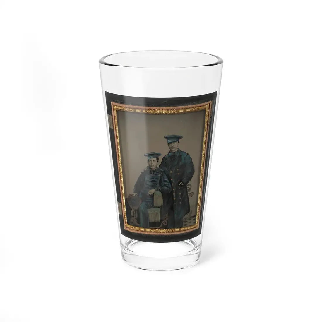Two Unidentified Sailors In Union Uniforms With Rope And Anchor (U.S. Civil War) Pint Glass 16oz 16oz - Go Mug Yourself