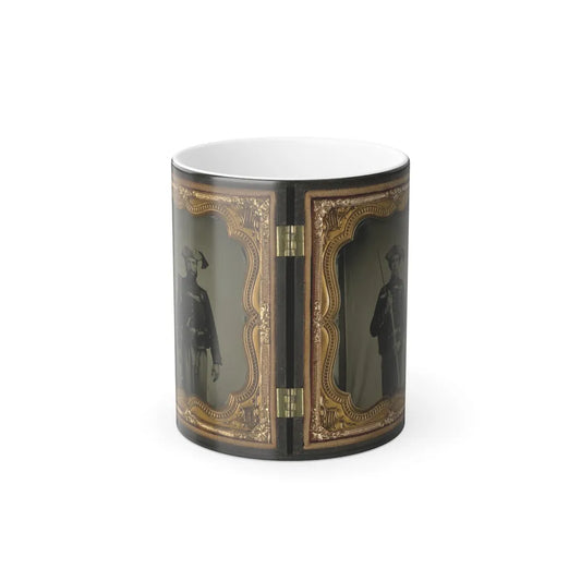 Two Unidentified Soldiers in 34Th Ohio Infantry Regiment Uniforms With Bayoneted Muskets (U.S. Civil War) Color Changing Coffee Mug 11oz-11oz-Go Mug Yourself