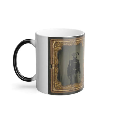 Two Unidentified Soldiers in 34Th Ohio Infantry Regiment Uniforms With Bayoneted Muskets (U.S. Civil War) Color Changing Coffee Mug 11oz-Go Mug Yourself