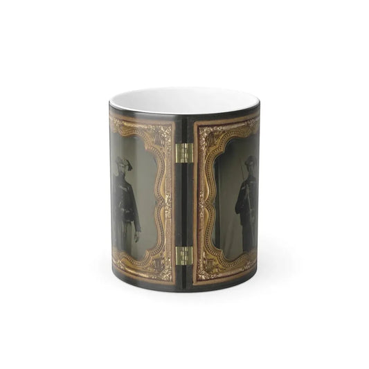 Two Unidentified Soldiers in 34Th Ohio Infantry Regiment Uniforms With Bayoneted Muskets (U.S. Civil War) Color Changing Coffee Mug 11oz Default Title 11oz - Go Mug Yourself