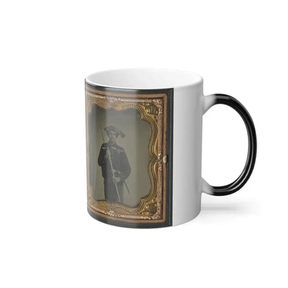 Two Unidentified Soldiers in 34Th Ohio Infantry Regiment Uniforms With Bayoneted Muskets (U.S. Civil War) Color Changing Coffee Mug 11oz - Go Mug Yourself