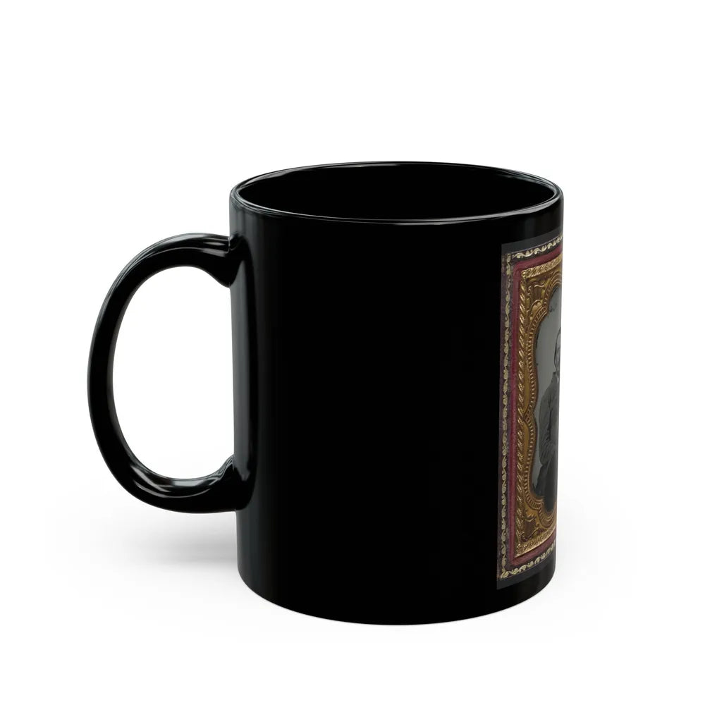 Two Unidentified Soldiers In Confederate Uniforms (U.S. Civil War) Black Coffee Mug-Go Mug Yourself