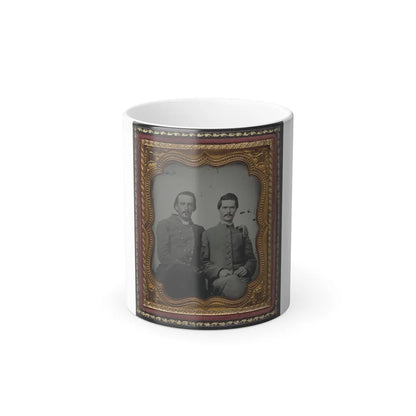 Two Unidentified Soldiers in Confederate Uniforms (U.S. Civil War) Color Changing Coffee Mug 11oz-11oz-Go Mug Yourself