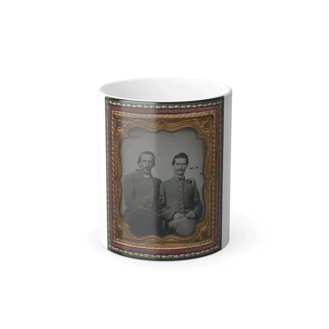 Two Unidentified Soldiers in Confederate Uniforms (U.S. Civil War) Color Changing Coffee Mug 11oz Default Title 11oz - Go Mug Yourself