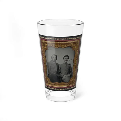 Two Unidentified Soldiers In Confederate Uniforms (U.S. Civil War) Pint Glass 16oz 16oz - Go Mug Yourself