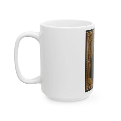 Two Unidentified Soldiers In Non-Regulation Confederate Uniforms With Single Shot Pistol And Colt Army Model 1860 Revolver (U.S. Civil War) White Coffee Mug - Go Mug Yourself