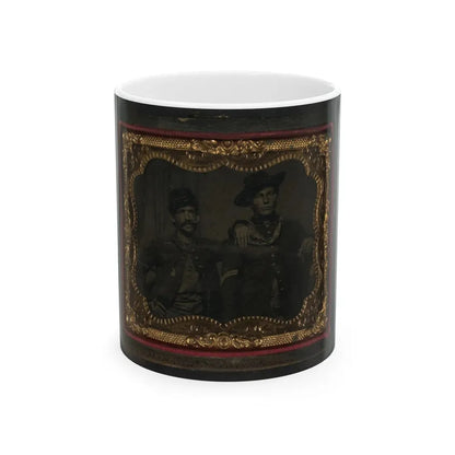 Two Unidentified Soldiers In Union Corporal's Uniforms (U.S. Civil War) White Coffee Mug 11oz - Go Mug Yourself