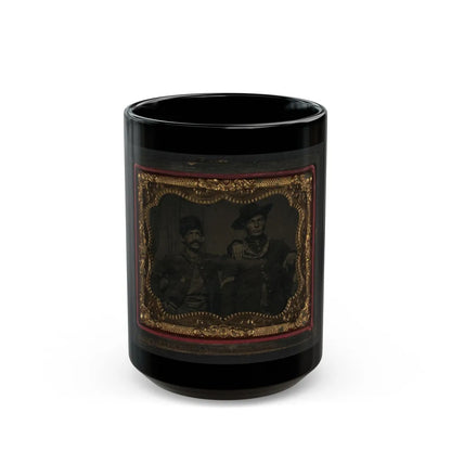 Two Unidentified Soldiers In Union Corporal's Uniforms (U.S. Civil War) Black Coffee Mug-15oz-Go Mug Yourself