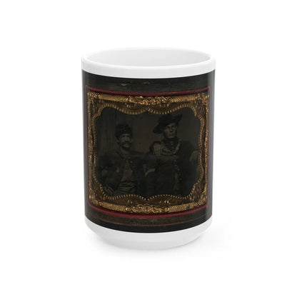 Two Unidentified Soldiers In Union Corporal's Uniforms (U.S. Civil War) White Coffee Mug-15oz-Go Mug Yourself