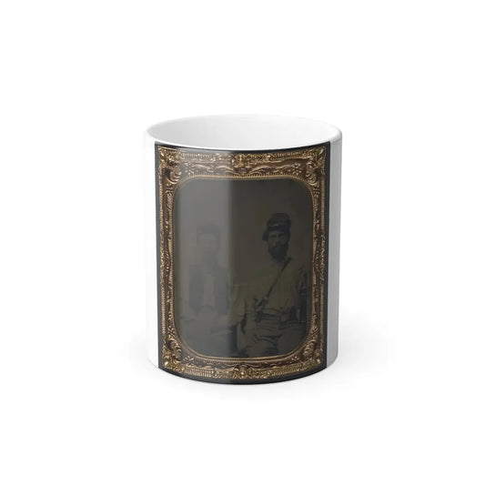 Two Unidentified Soldiers in Union Forage Caps With Haversack (U.S. Civil War) Color Changing Coffee Mug 11oz Default Title 11oz - Go Mug Yourself