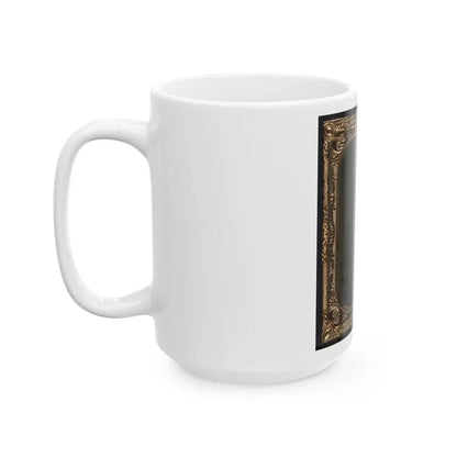 Two Unidentified Soldiers In Union Forage Caps With Haversack (U.S. Civil War) White Coffee Mug - Go Mug Yourself