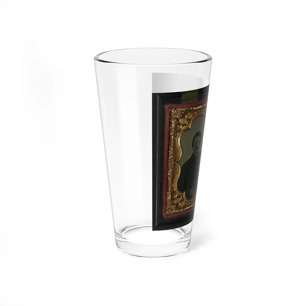 Two Unidentified Soldiers In Union Shell Jackets, Young Soldier At Right With A Cavalry Saber (U.S. Civil War) Pint Glass 16oz-Go Mug Yourself