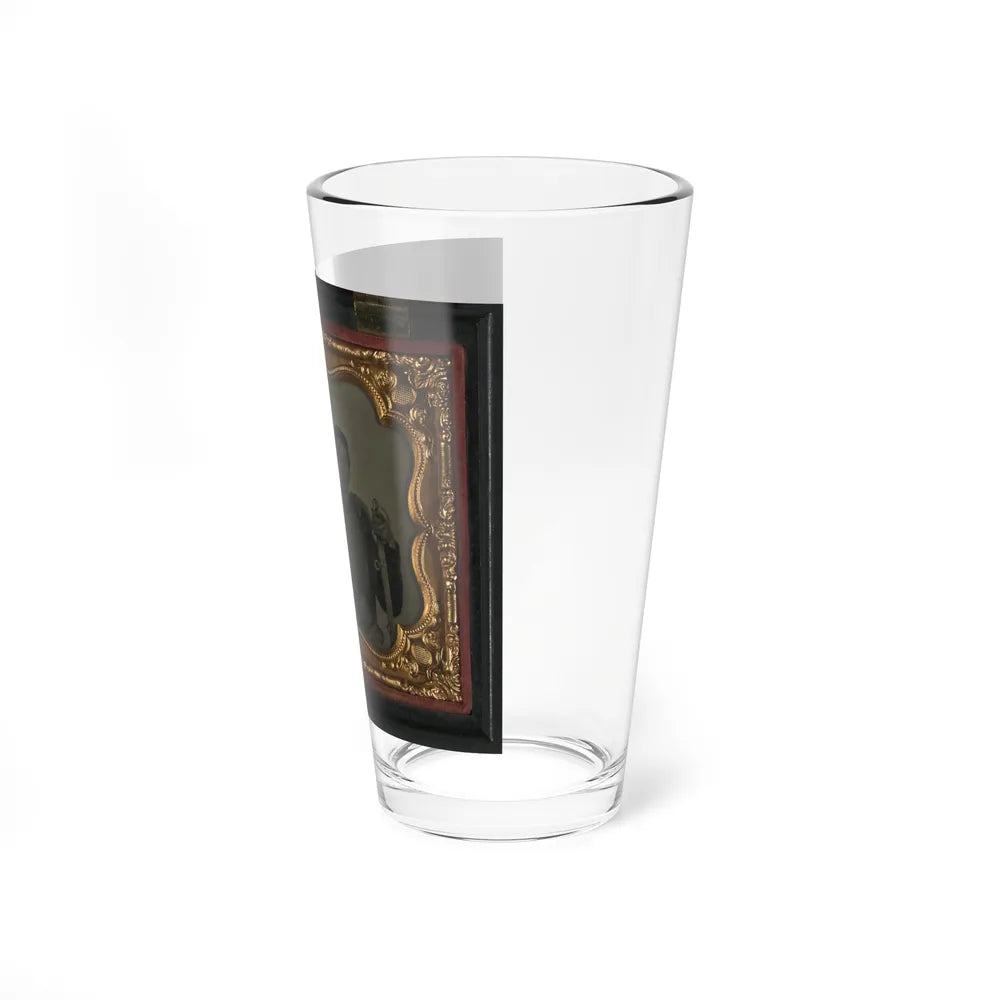 Two Unidentified Soldiers In Union Shell Jackets, Young Soldier At Right With A Cavalry Saber (U.S. Civil War) Pint Glass 16oz-Go Mug Yourself