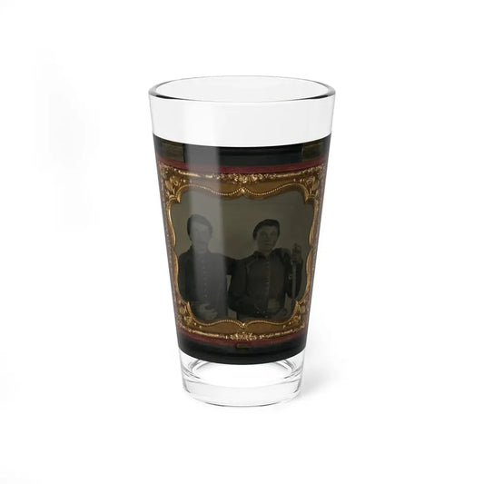 Two Unidentified Soldiers In Union Shell Jackets, Young Soldier At Right With A Cavalry Saber (U.S. Civil War) Pint Glass 16oz 16oz - Go Mug Yourself