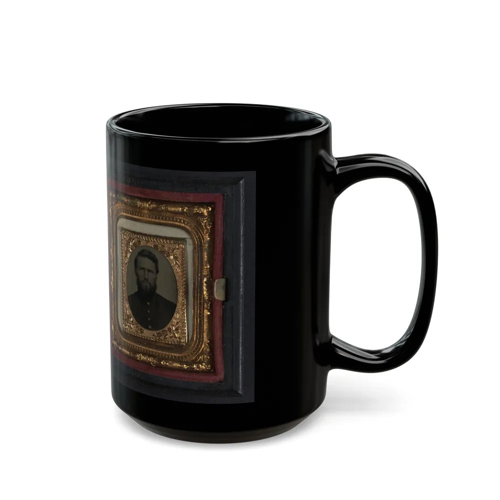 Two Unidentified Soldiers In Union Uniforms 001 (U.S. Civil War) Black Coffee Mug-Go Mug Yourself