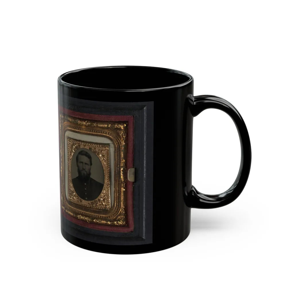 Two Unidentified Soldiers In Union Uniforms 001 (U.S. Civil War) Black Coffee Mug-Go Mug Yourself