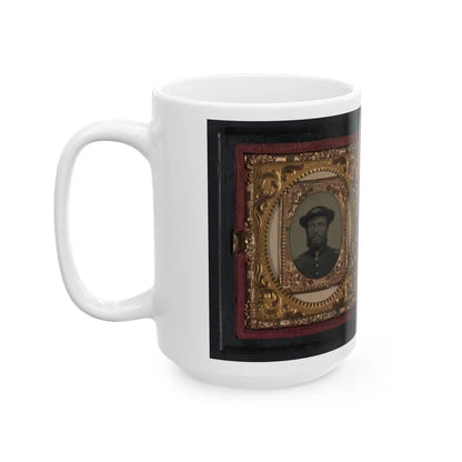 Two Unidentified Soldiers In Union Uniforms 001 (U.S. Civil War) White Coffee Mug-Go Mug Yourself