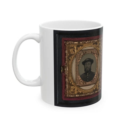 Two Unidentified Soldiers In Union Uniforms 001 (U.S. Civil War) White Coffee Mug-Go Mug Yourself