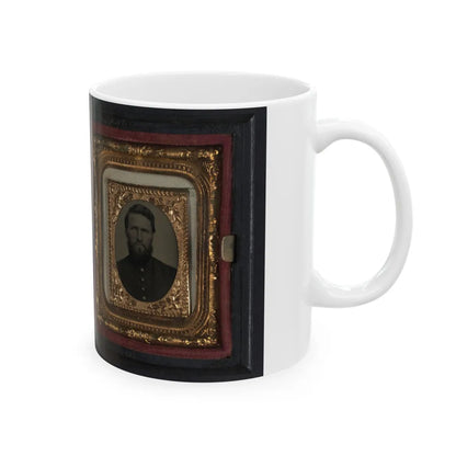 Two Unidentified Soldiers In Union Uniforms 001 (U.S. Civil War) White Coffee Mug-Go Mug Yourself