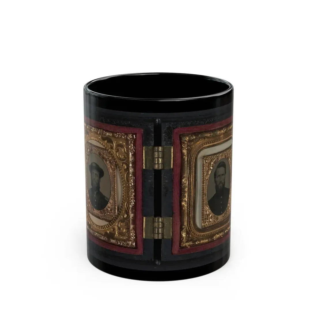 Two Unidentified Soldiers In Union Uniforms 001 (U.S. Civil War) Black Coffee Mug 11oz - Go Mug Yourself