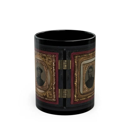 Two Unidentified Soldiers In Union Uniforms 001 (U.S. Civil War) Black Coffee Mug 11oz - Go Mug Yourself
