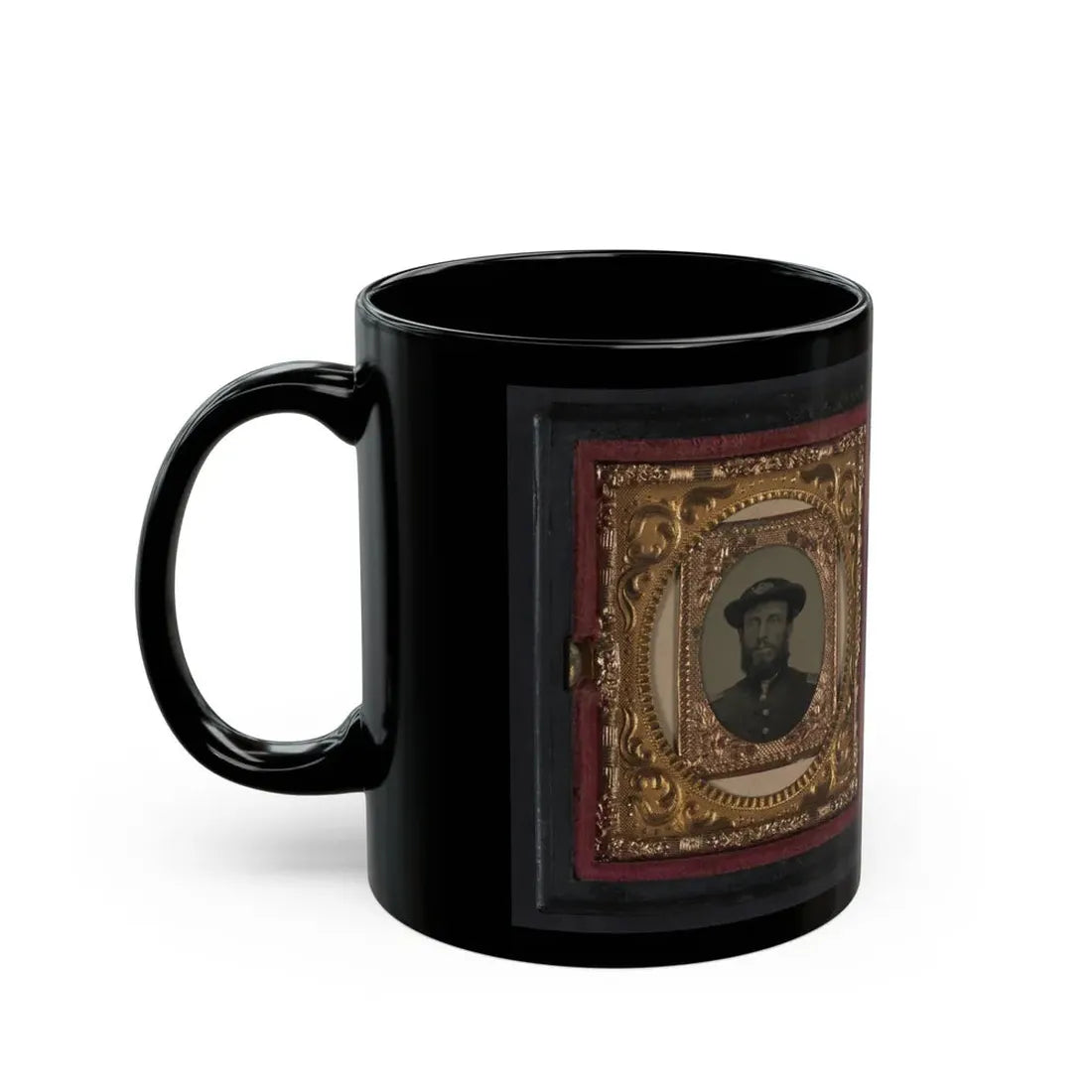 Two Unidentified Soldiers In Union Uniforms 001 (U.S. Civil War) Black Coffee Mug - Go Mug Yourself
