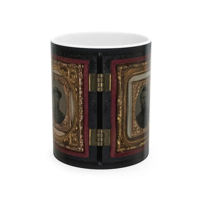 Two Unidentified Soldiers In Union Uniforms 001 (U.S. Civil War) White Coffee Mug 11oz - Go Mug Yourself