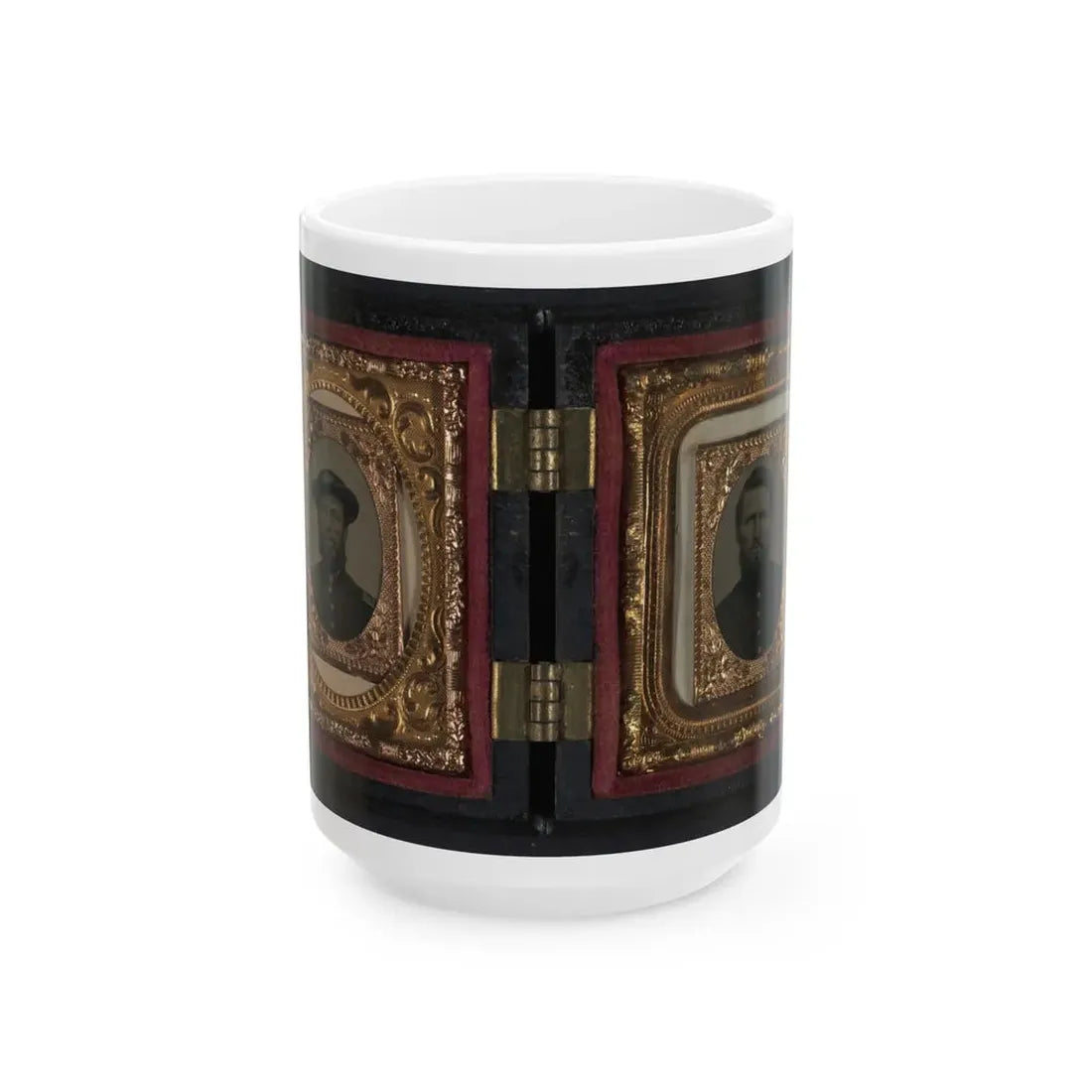 Two Unidentified Soldiers In Union Uniforms 001 (U.S. Civil War) White Coffee Mug 15oz - Go Mug Yourself