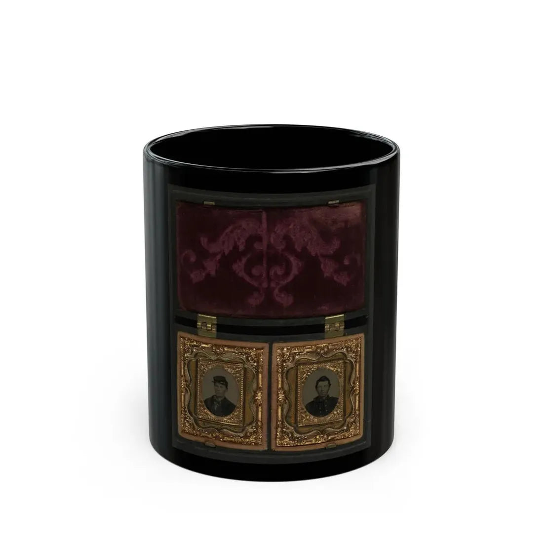Two Unidentified Soldiers In Union Uniforms(2) (U.S. Civil War) Black Coffee Mug 11oz - Go Mug Yourself