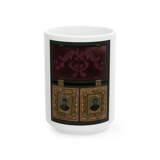 Two Unidentified Soldiers In Union Uniforms(2) (U.S. Civil War) White Coffee Mug 15oz - Go Mug Yourself