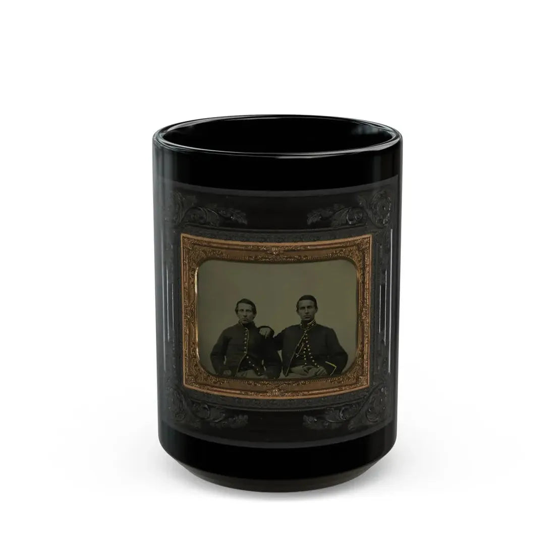 Two Unidentified Soldiers In Union Uniforms(3) (U.S. Civil War) Black Coffee Mug 15oz - Go Mug Yourself