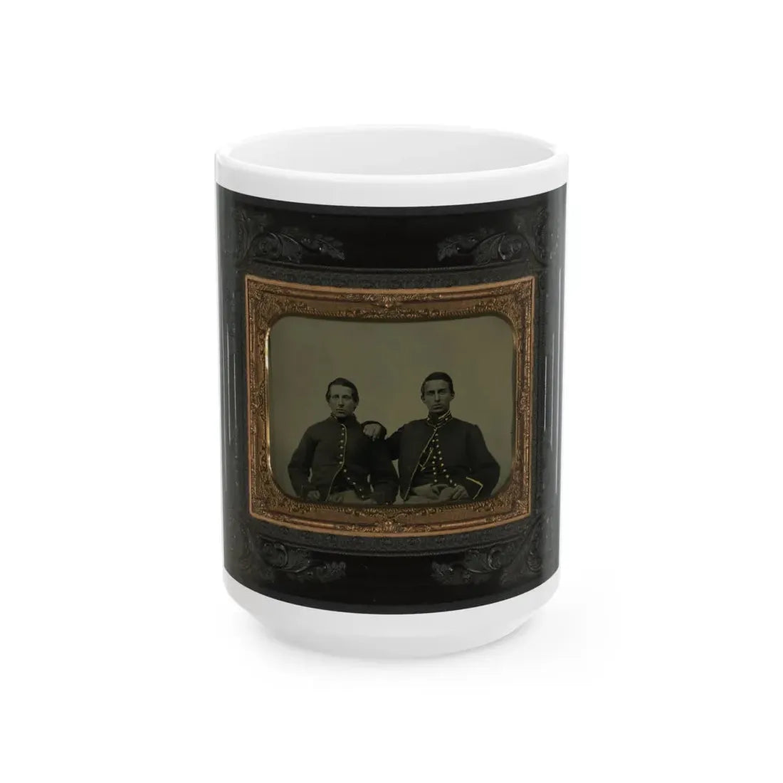 Two Unidentified Soldiers In Union Uniforms(3) (U.S. Civil War) White Coffee Mug 15oz - Go Mug Yourself