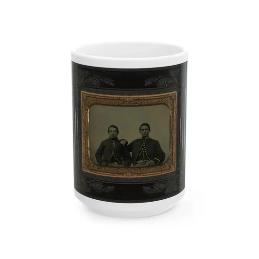 Two Unidentified Soldiers In Union Uniforms(3) (U.S. Civil War) White Coffee Mug 15oz - Go Mug Yourself