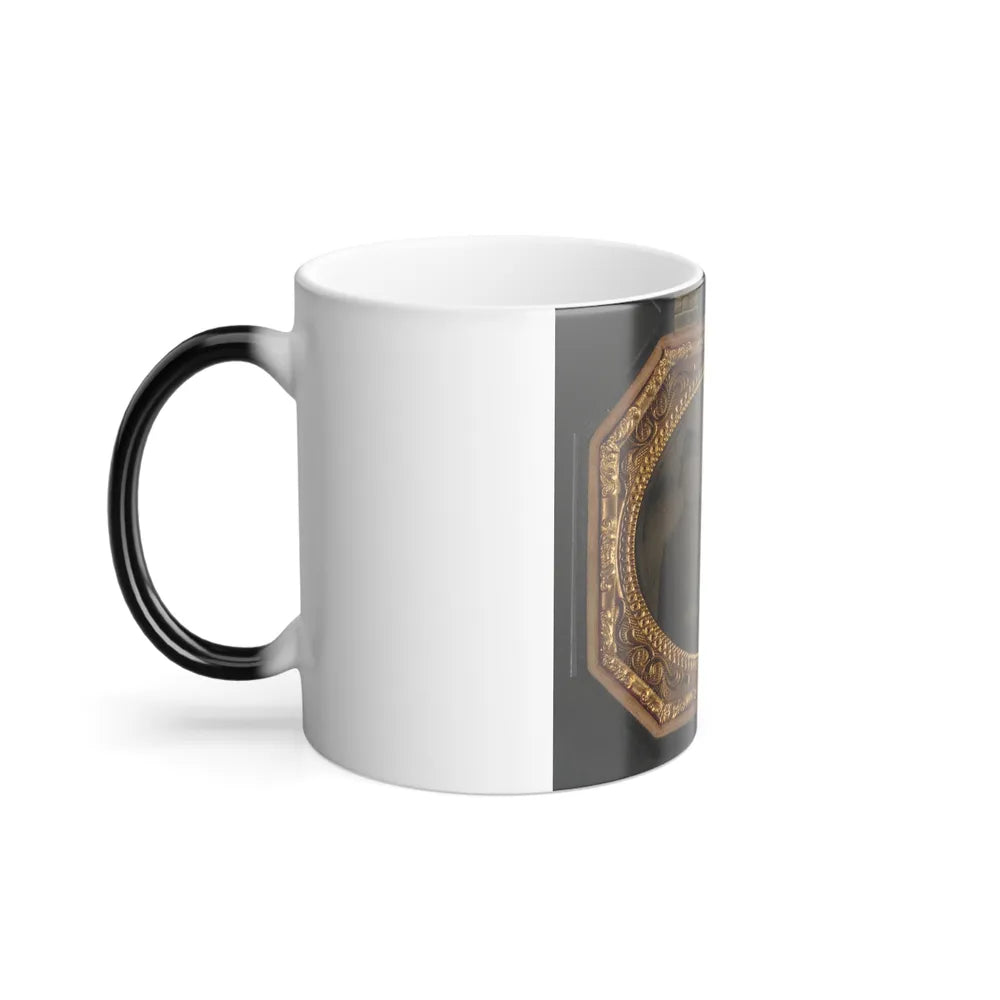 Two Unidentified Soldiers in Union Uniforms and Forage Caps With Bayoneted Muskets (U.S. Civil War) Color Changing Coffee Mug 11oz-Go Mug Yourself