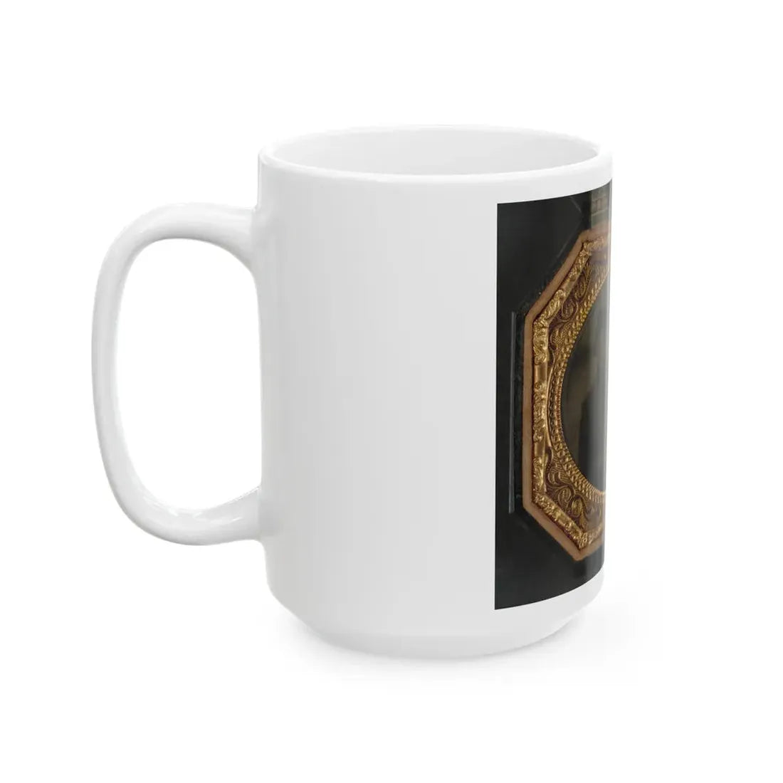 Two Unidentified Soldiers In Union Uniforms And Forage Caps With Bayoneted Muskets (U.S. Civil War) White Coffee Mug - Go Mug Yourself