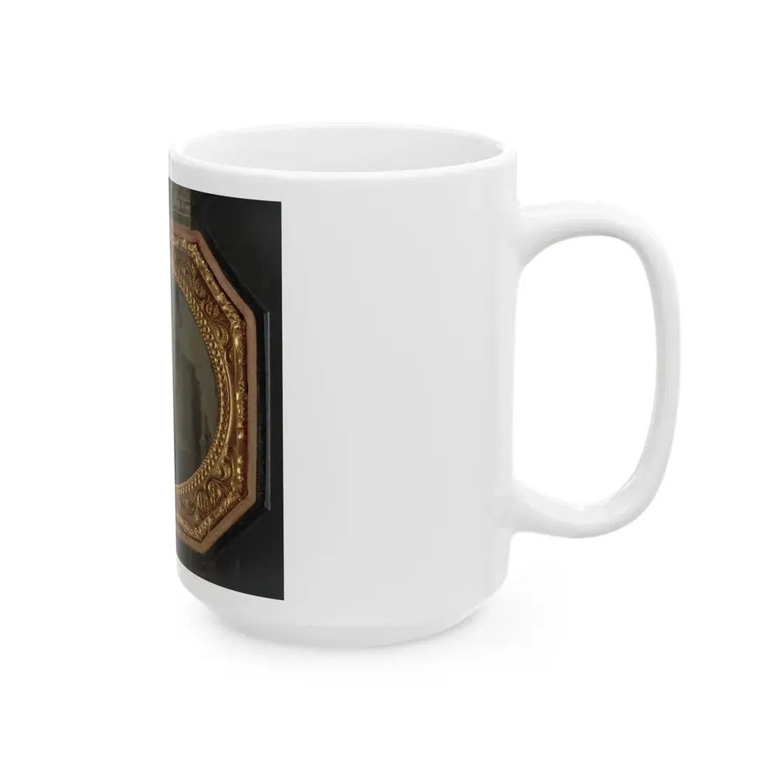 Two Unidentified Soldiers In Union Uniforms And Forage Caps With Bayoneted Muskets (U.S. Civil War) White Coffee Mug - Go Mug Yourself