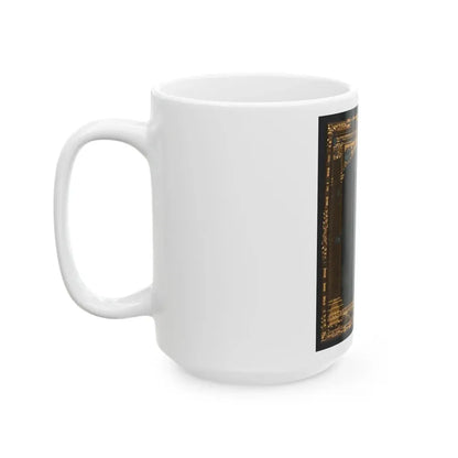 Two Unidentified Soldiers In Union Uniforms And Slouch Hats In Front Of Painted Backdrop (U.S. Civil War) White Coffee Mug - Go Mug Yourself