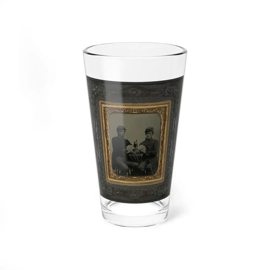 Two Unidentified Soldiers In Union Uniforms Drinking Whiskey And Playing Cards (U.S. Civil War) Pint Glass 16oz 16oz - Go Mug Yourself