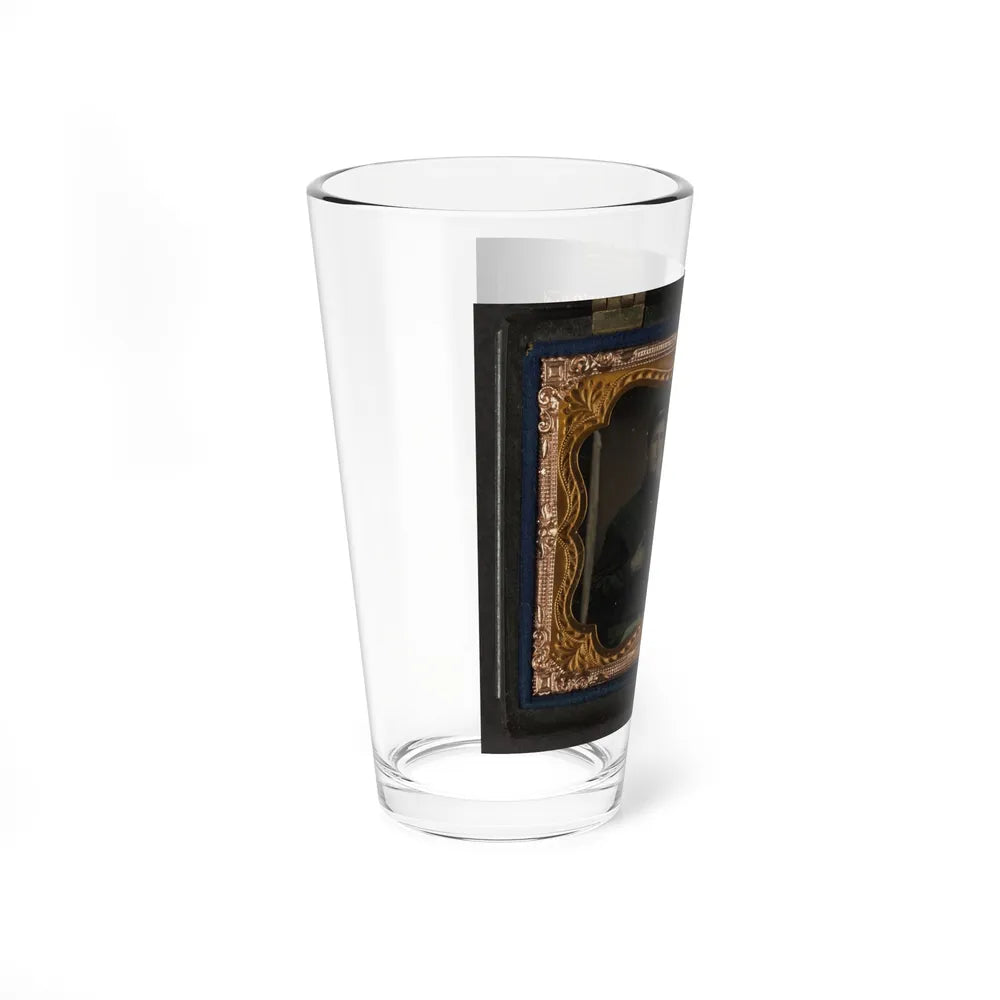 Two Unidentified Soldiers In Union Uniforms Holding Cigars In Each Others' Mouths (U.S. Civil War) Pint Glass 16oz-Go Mug Yourself