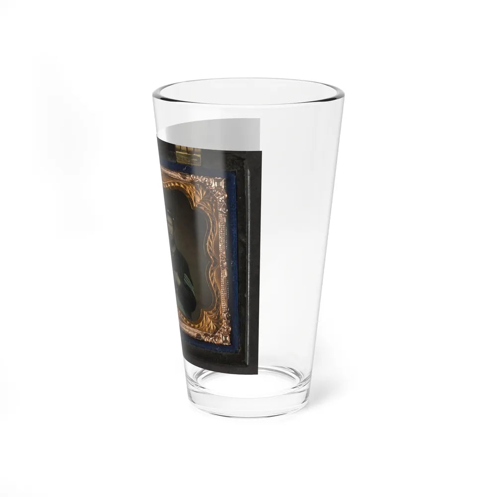 Two Unidentified Soldiers In Union Uniforms Holding Cigars In Each Others' Mouths (U.S. Civil War) Pint Glass 16oz-Go Mug Yourself