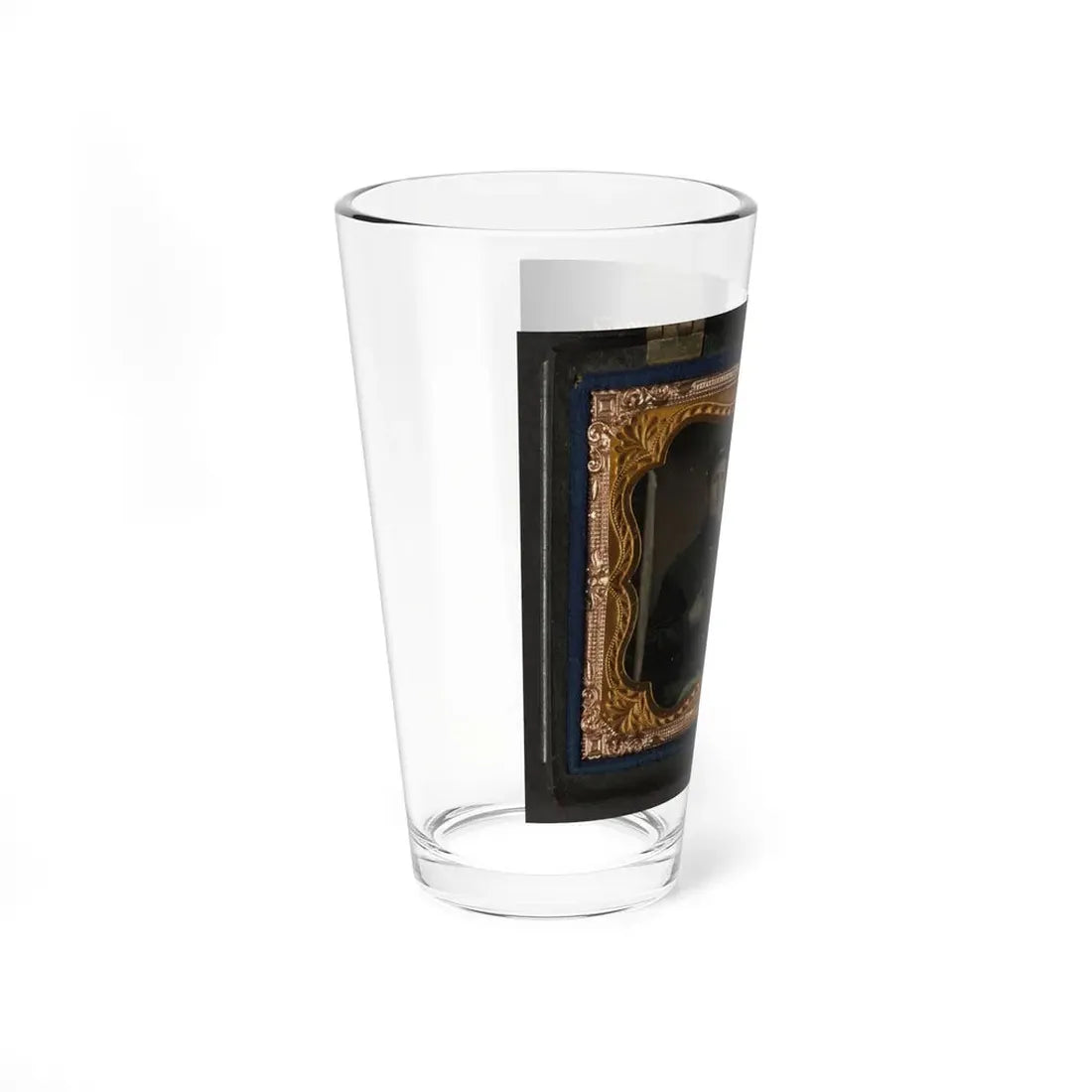 Two Unidentified Soldiers In Union Uniforms Holding Cigars In Each Others' Mouths (U.S. Civil War) Pint Glass 16oz - Go Mug Yourself